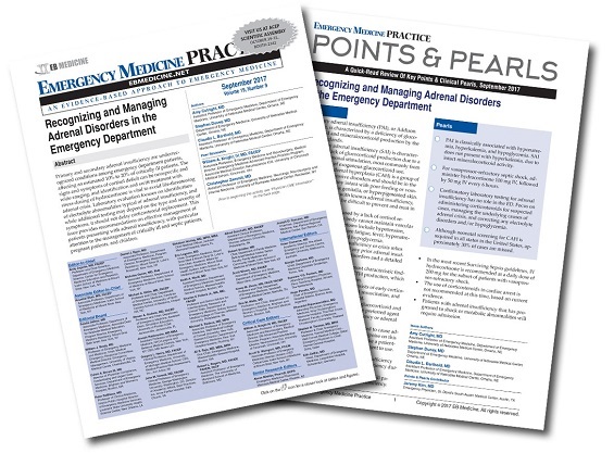 Recognizing and Managing Adrenal Disorders in the Emergency Department